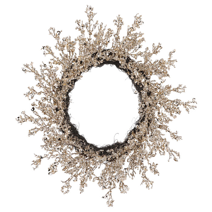 Ice Glitter Wreath Champagne - 2 sizes