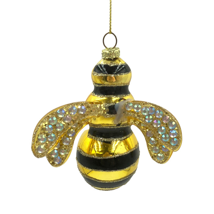 Glass Bee Ornament