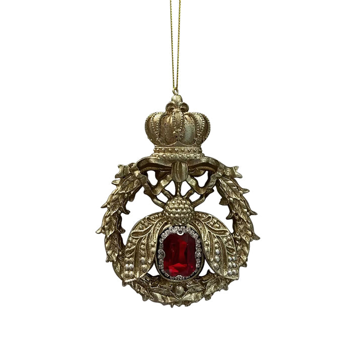 Red & Gold Bee Ornament