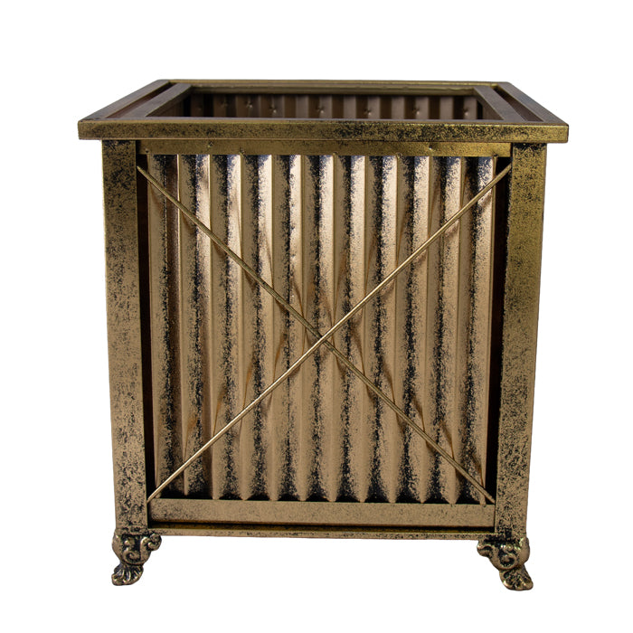 Square Planter Gold