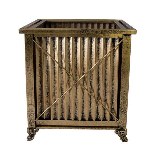 Square Planter Gold