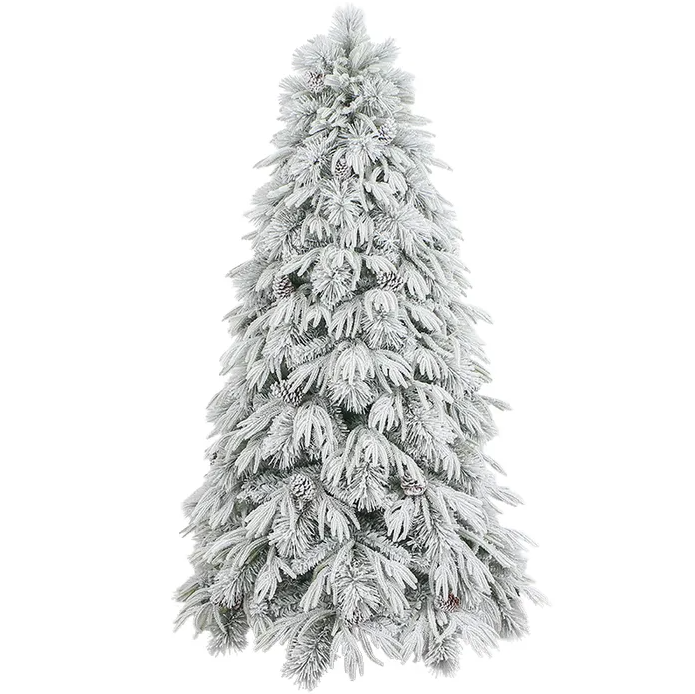 Snow Flocked Alpine Pinecone Tree