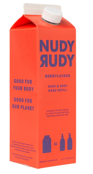Nudy Rudy - Berrylicious Hadn & Body Wash Refill 1 Litre
