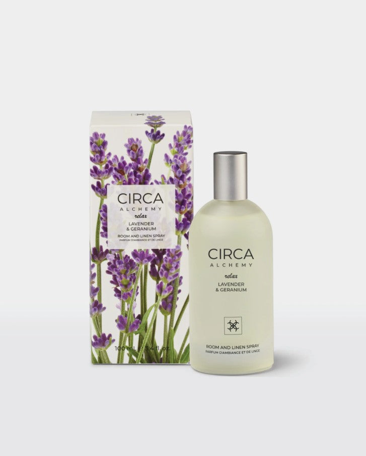 Circa 100ml Room & Linen Spray - Alchemy Relax - Lavender & Bergamont