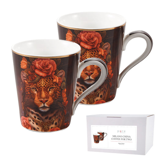 Milano Coffee for Two - Pink Leopard