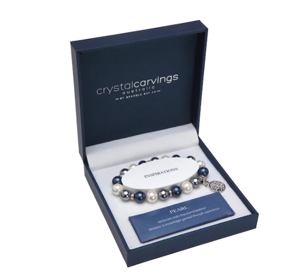 Bramble Bay Cultured Pearl (White, Grey, Blue) Bracelet