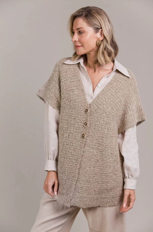 Folie Button Vest - 2 Colours