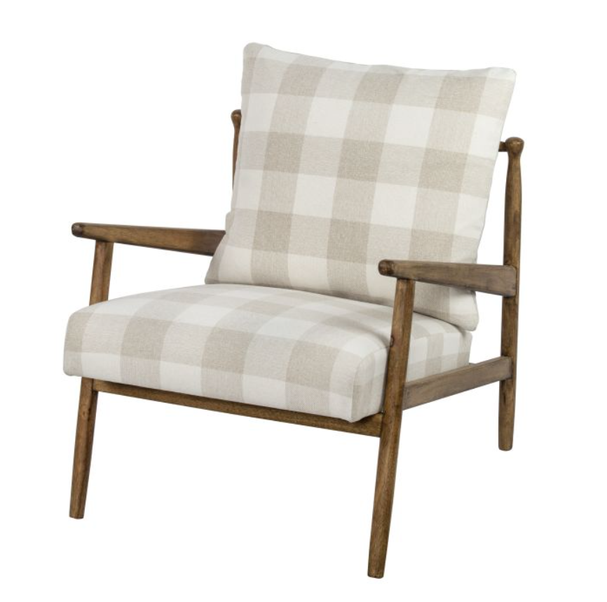 Grange Chair - White & Tan