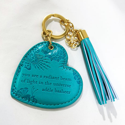 Intrinsic Key chain 'You are a Radiant Beam...' - Turquoise Twist