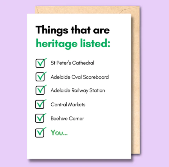 "Things That Are Heritage Listed" Greeting Card