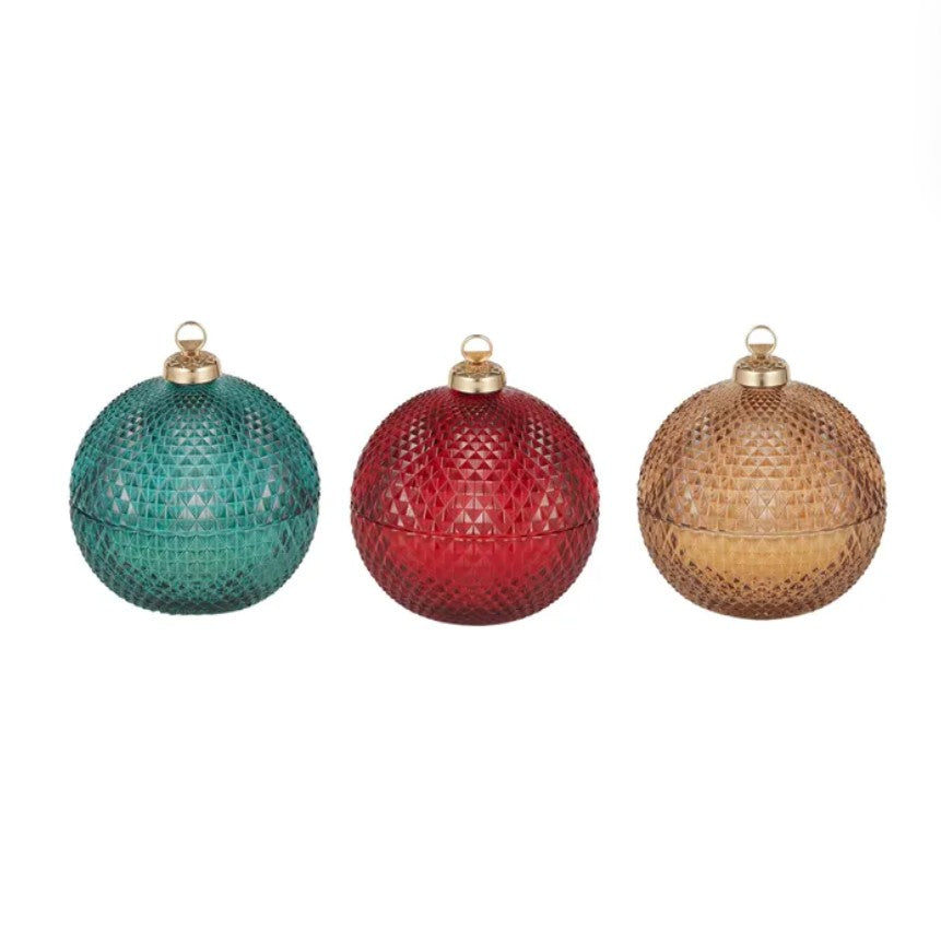 Holly Jolly Candle 11cm - 3 Colours