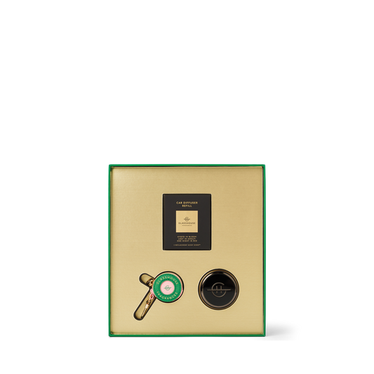 Glasshouse Black Car Diffuser with 3 Replacement Discs & Key Ring Christmas 2025 - Lost in Amalfi, Kyoto in Bloom, One Night In Rio