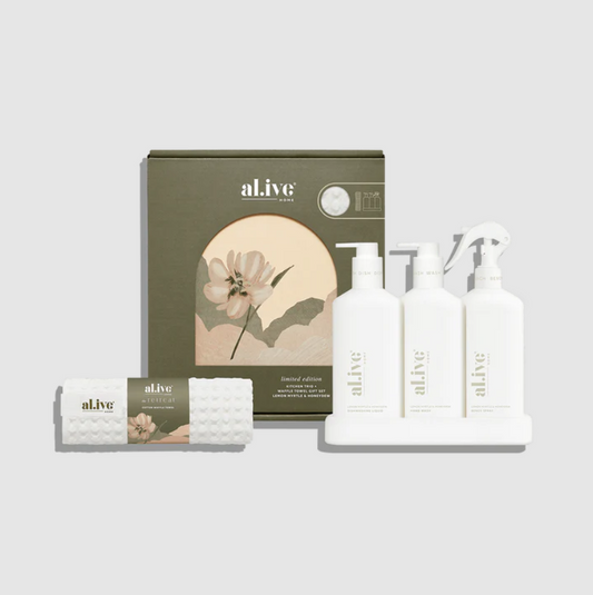 al.ive body The Retreat Kitchen Trio & Towel Gift Set