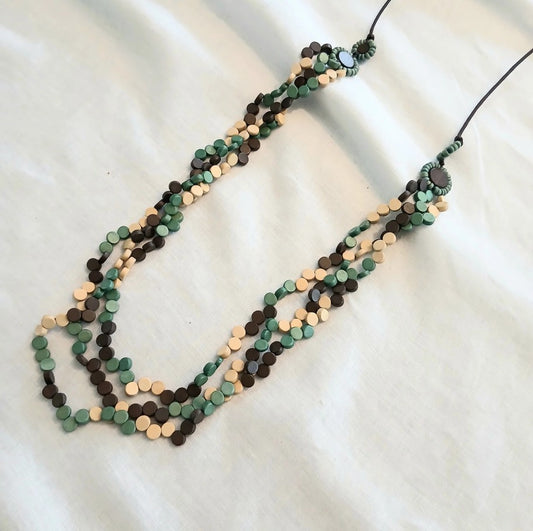 Woodbead Layered Necklace