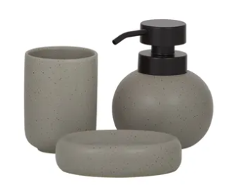 Norton Set of 3 Ceramic Bathroom Accessories