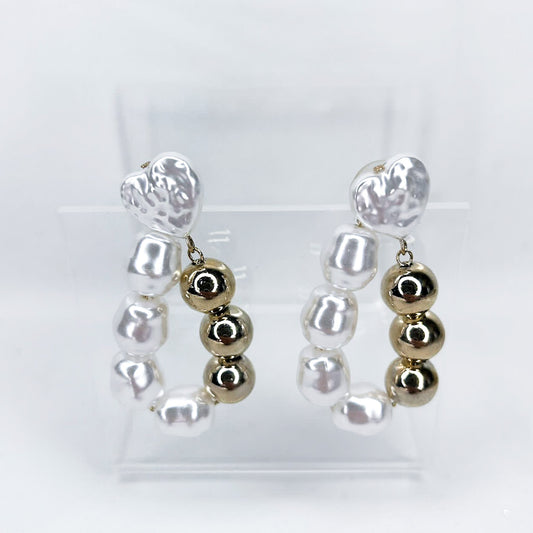 Pearl Heart Earrings