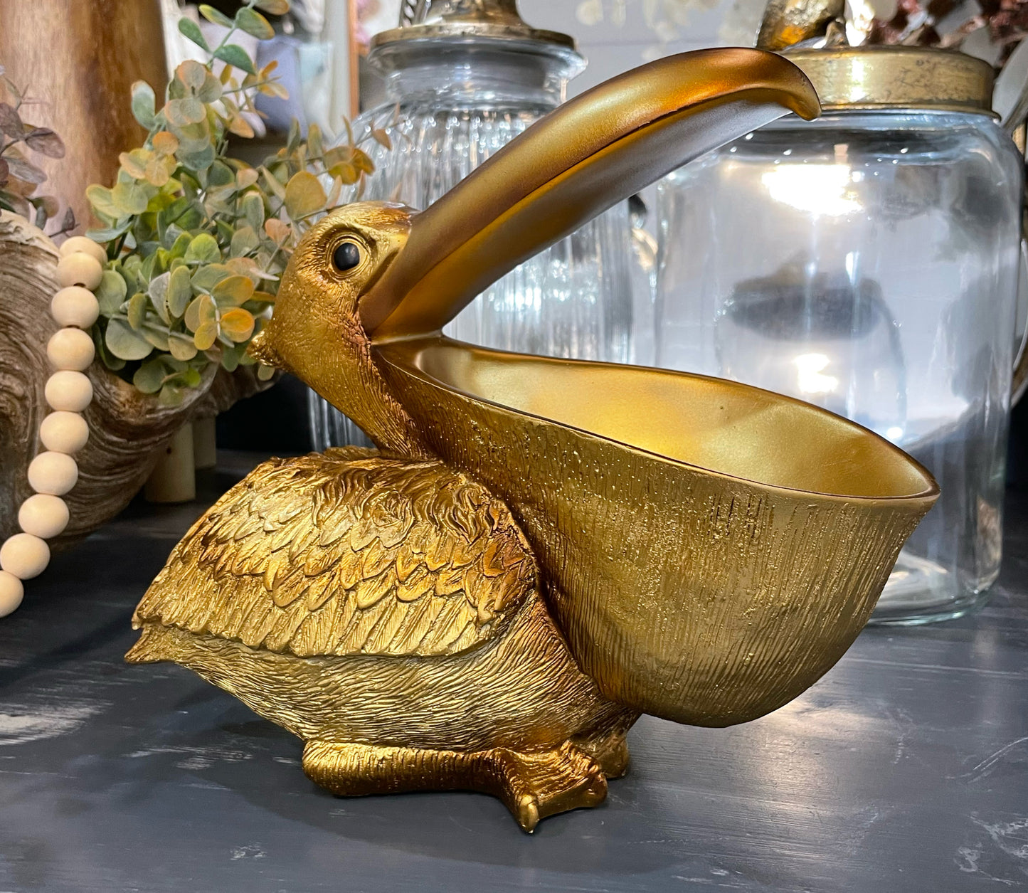 Percy Pelican Bowl - Gold