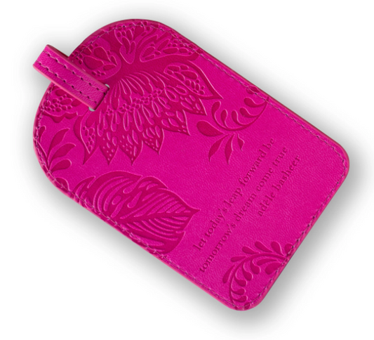 Intrinsic Luggage Tag - Let Todays Leap Forward - Positively Pink
