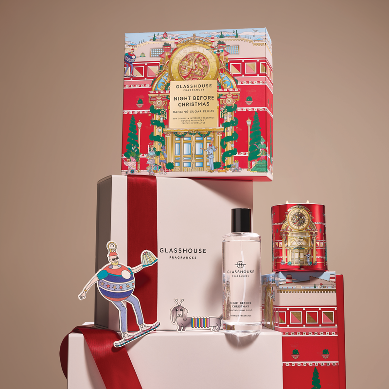 Glasshouse 200gm Candle & 150ml Interior Fragrance Gift Set - Night Before Christmas