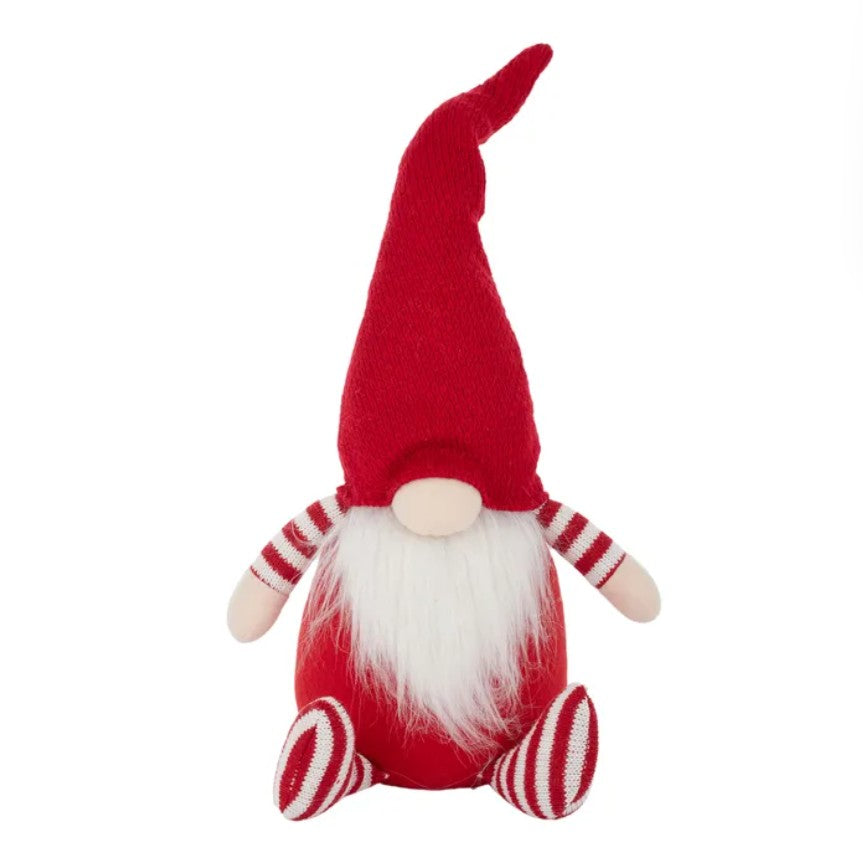 Red & White Sitting Gnome