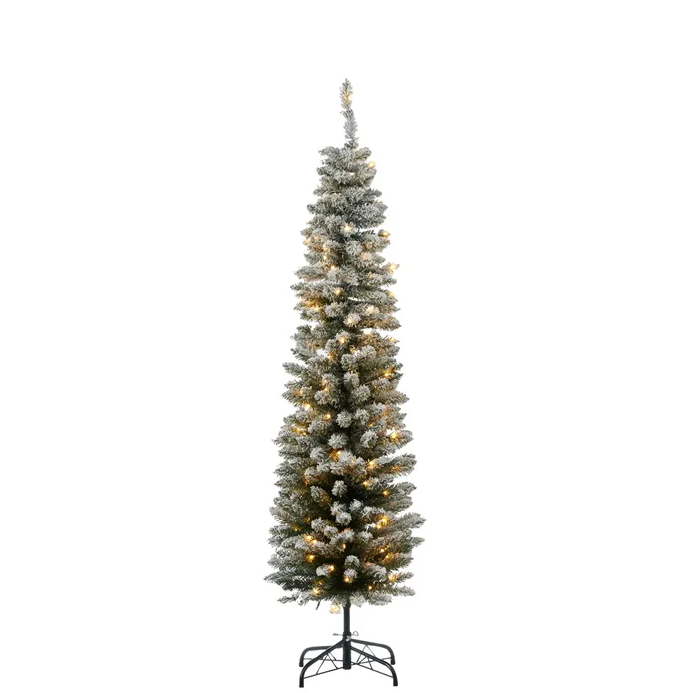 Snowy Christmas Tree with LED Tips