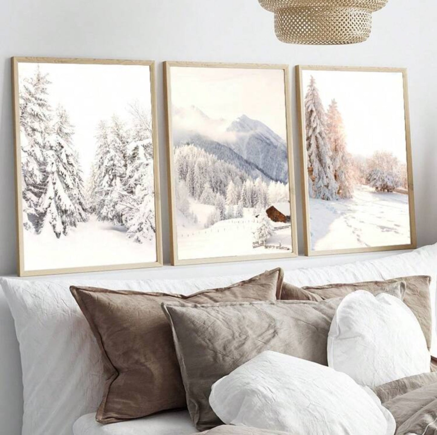 Snowy Scenes Wall Art Set of 3