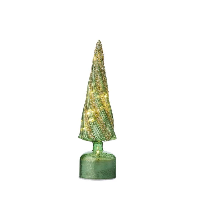 Swirly Cone LED Glass Tree