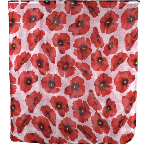 Large Poppies Scarf - Three Colours
