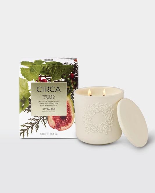 Circa 300gm Candle Christmas 2025 - White Fig & Cedar