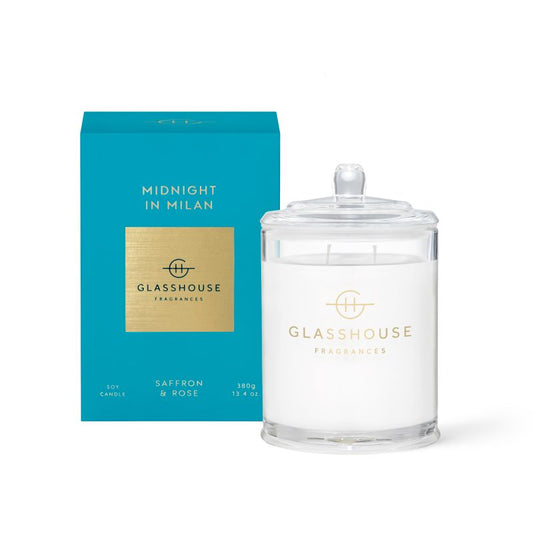 glasshouse soy candle midnight in milan