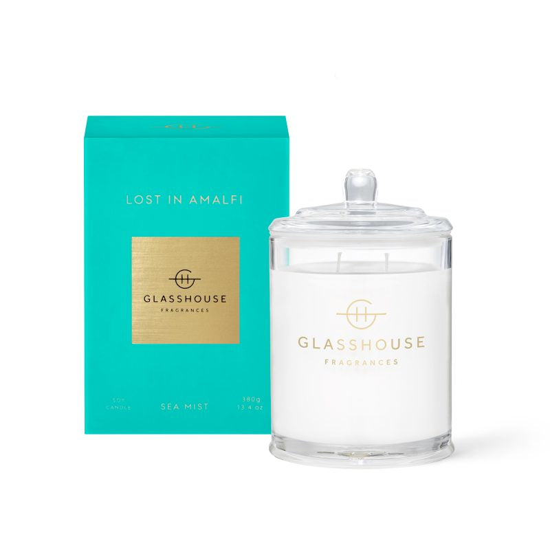 glasshouse soy candle lost in amalfi