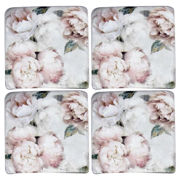 NF "Vintage Roses" Resin Coasters 10cm Set of 4