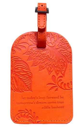 Intrinsic Luggage Tag "Let Today's Leap Forward be Tomorrow's Dream Come True" Tangelo